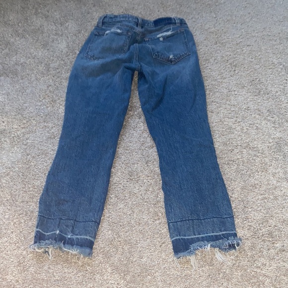 Abercrombie Blue Ripped High Rise Mom Jean - Picture 2 of 2